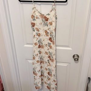 Reformation midi dress white with vintage flowers sz 8